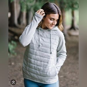 NWOT- Zyia Active Quilted Hooded Sweatshirt